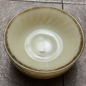 Fire King Cream and Gold Bowl